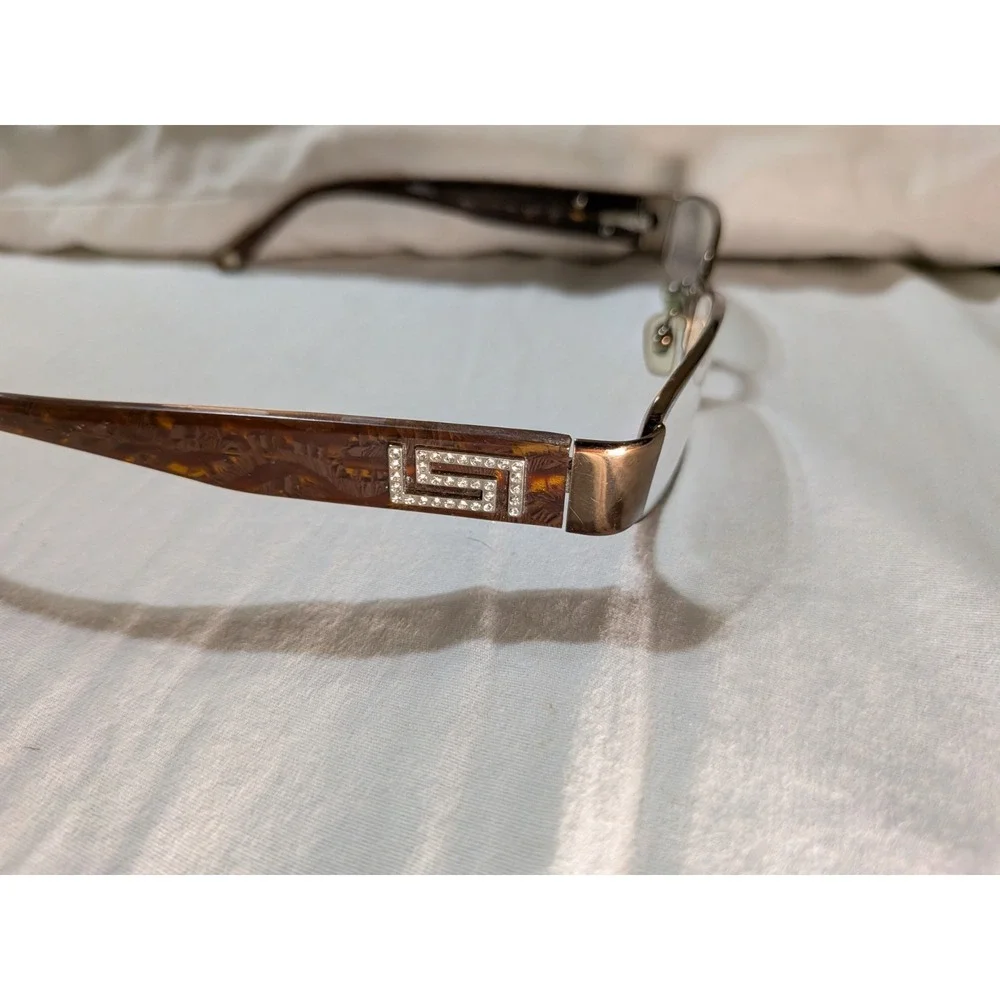 Versace MOD.1122-B 1061 Eyeglasses Brown Rectangular Full Rim Frames 51-17-135